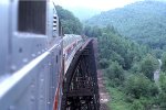 Looking back from AMTK 278 at the Trace Fork trestle